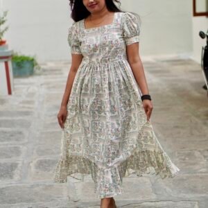 House Of Advaita Printed Cotton Maxi Dress